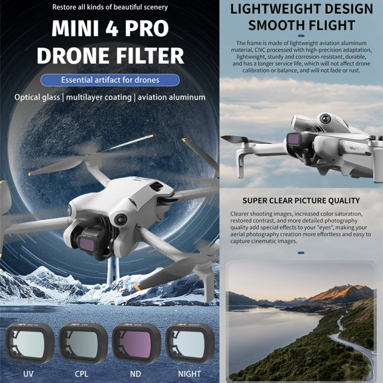 For DJI Mini 4 Pro JSR KB Series Drone Camera Lens Filter, Filter:MRC UV - Lens Filter by JSR | Online Shopping South Africa | PMC TechLife | Buy Now Pay Later Mobicred