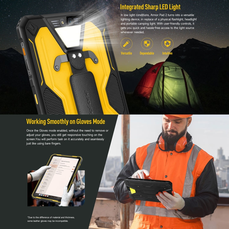 [HK Warehouse] Ulefone Armor Pad 2 Rugged Tablet PC, 16GB+256GB 11 inch Android 13 MediaTek Helio G99 Octa Core 4G Network EU Plug(Black) - Other by Ulefone | Online Shopping South Africa | PMC Jewellery