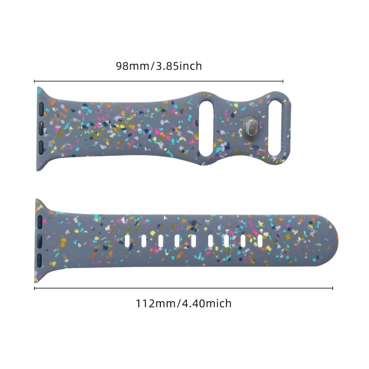 For Apple Watch Ultra 2 49mm Floral Silicone Watch Band(Grey) - Watch Bands by PMC TechLife | Online Shopping South Africa | PMC TechLife