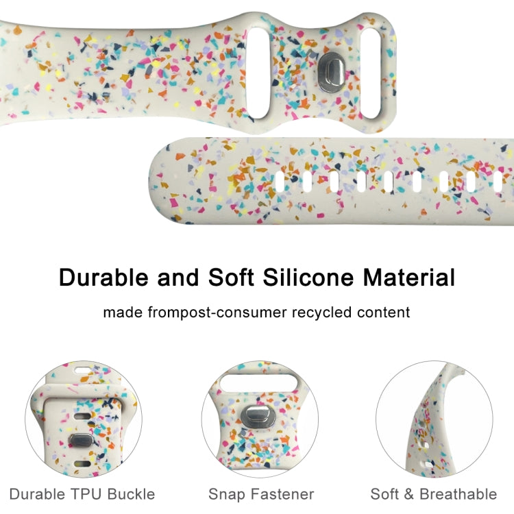 For Apple Watch Serie 2 38mm Floral Silicone Watch Band(Starlight) - Watch Bands by PMC TechLife | Online Shopping South Africa | PMC TechLife