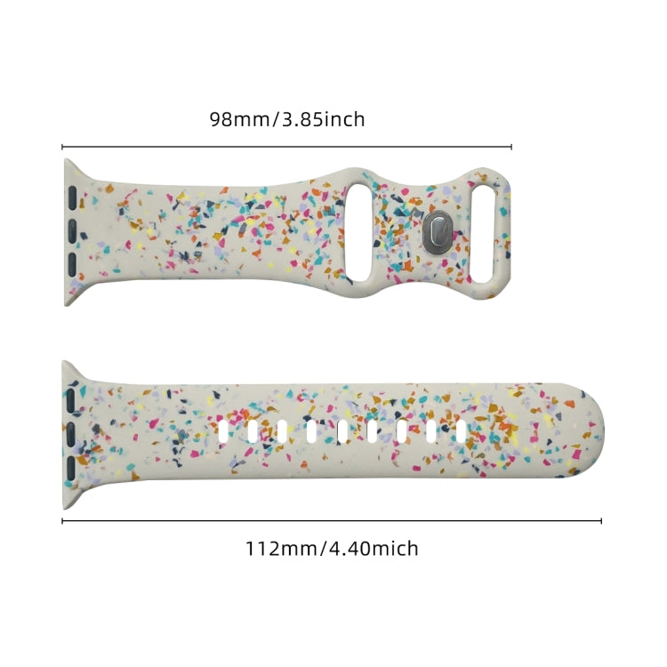 For Apple Watch Serie 2 38mm Floral Silicone Watch Band(Starlight) - Watch Bands by PMC TechLife | Online Shopping South Africa | PMC TechLife