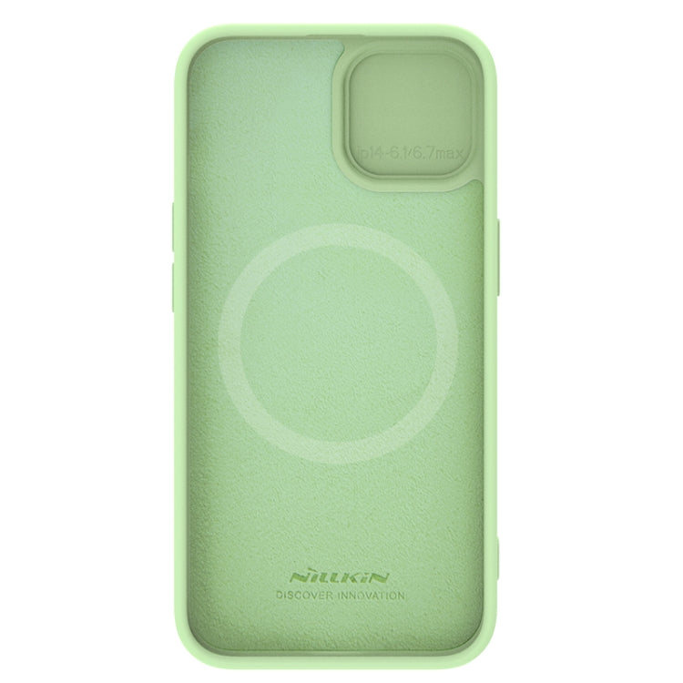 For iPhone 15 NILLKIN CamShield MagSafe Liquid Silicone Phone Case(Green) - iPhone 15 Cases by NILLKIN | Online Shopping South Africa | PMC Jewellery
