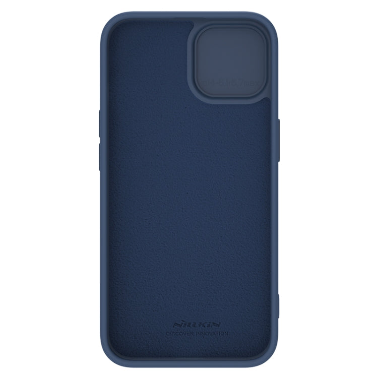 For iPhone 15 Plus NILLKIN CamShield Liquid Silicone Phone Case(Blue) - iPhone 15 Plus Cases by NILLKIN | Online Shopping South Africa | PMC Jewellery | Buy Now Pay Later Mobicred