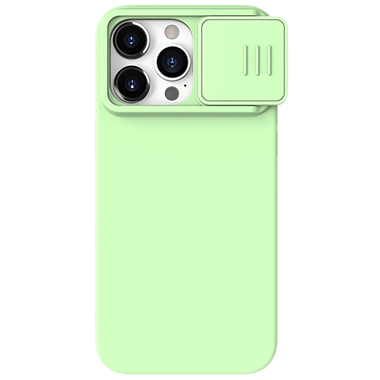 For iPhone 15 Pro Max NILLKIN CamShield Liquid Silicone Phone Case(Green) - iPhone 15 Pro Max Cases by NILLKIN | Online Shopping South Africa | PMC Jewellery