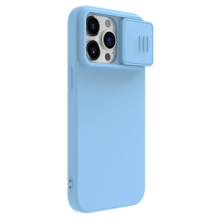 For iPhone 15 Pro Max NILLKIN CamShield Liquid Silicone Phone Case(Sky Blue) - iPhone 15 Pro Max Cases by NILLKIN | Online Shopping South Africa | PMC Jewellery