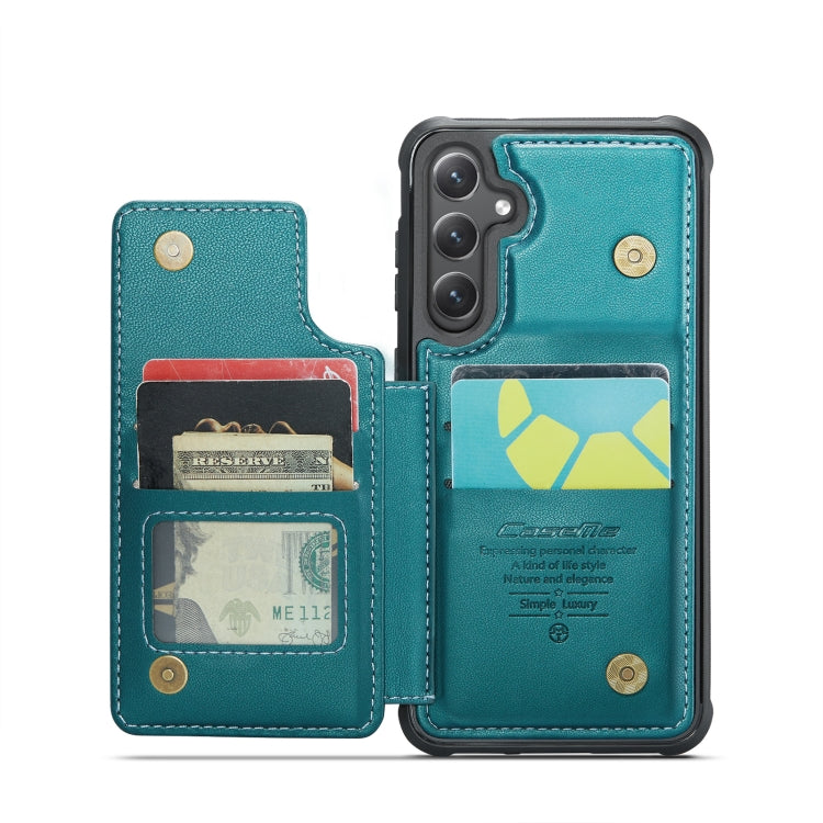 For Samsung Galaxy S23 FE 5G CaseMe C22 Card Slots Holder RFID Anti-theft Phone Case(Blue Green) - free shipping - PMC TechLife - Order now!
