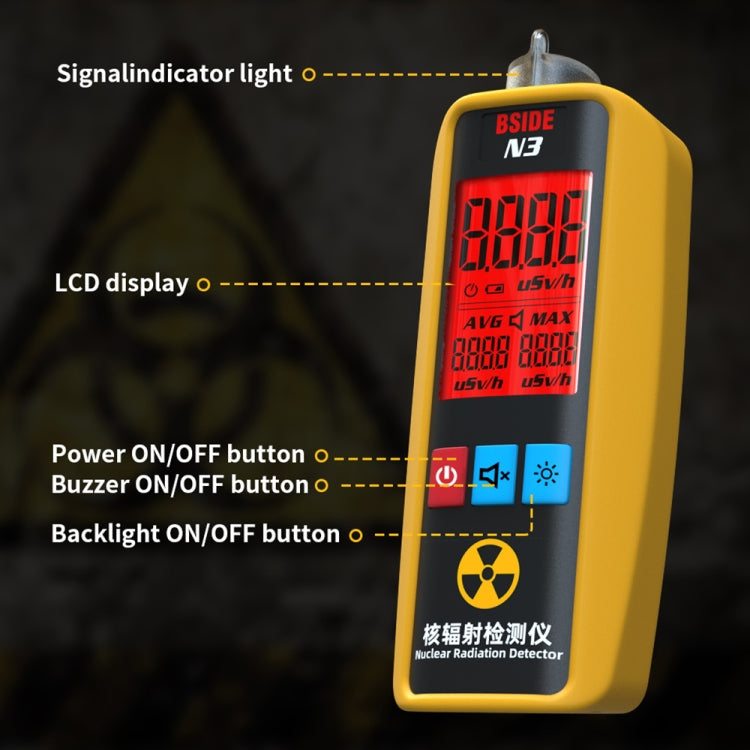 BSIDE N3 Handheld Home Nuclear Radiation Detector - Radiation Detector by BSIDE | Online Shopping South Africa | PMC Jewellery | Buy Now Pay Later Mobicred