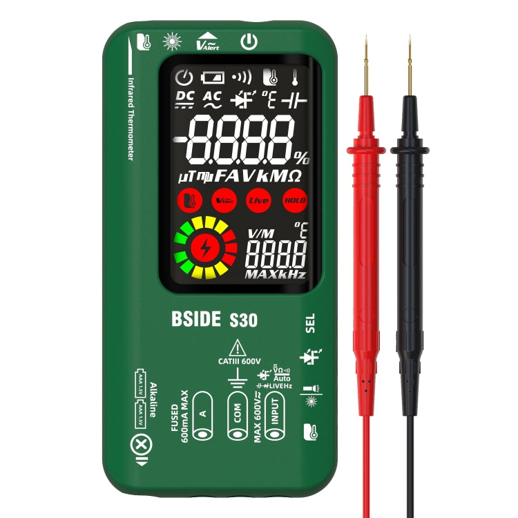 BSIDE S30 Smart Color Screen Infrared Temperature Measurement Multimeter(Green) - free shipping - PMC TechLife - Order now!