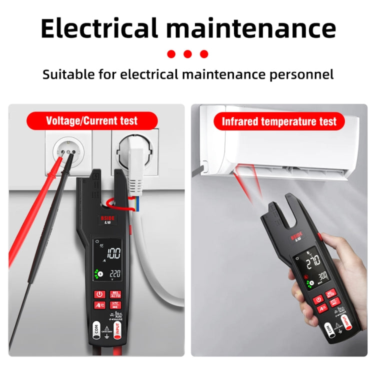 BSIDE U6 AC/DC Clamp-on Infrared Temperature Measurement Multimeter - free shipping - PMC TechLife - Order now!