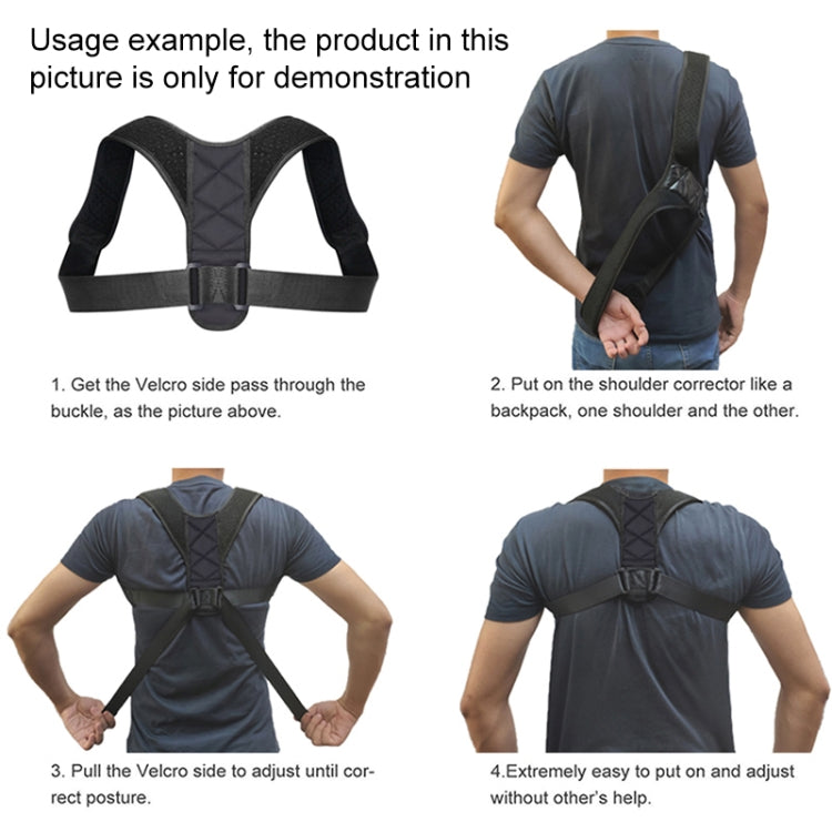 Anti-kyphosis Correction Belt Invisible Artifact For Sitting Posture, Style: Correction Belt + Shoulder Strap, Size:M - Corrector by PMC Jewellery | Online Shopping South Africa | PMC Jewellery