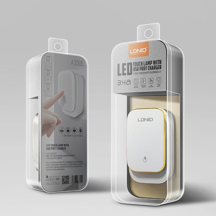 LDNIO A3305 3.4A 3 USB Interfaces Travel Charger Mobile Phone Charger, Support Touch LED Night Light, with Micro USB Data  Cable, EU Plug - USB Charger by LDNIO | Online Shopping South Africa | PMC TechLife | Buy Now Pay Later Mobicred