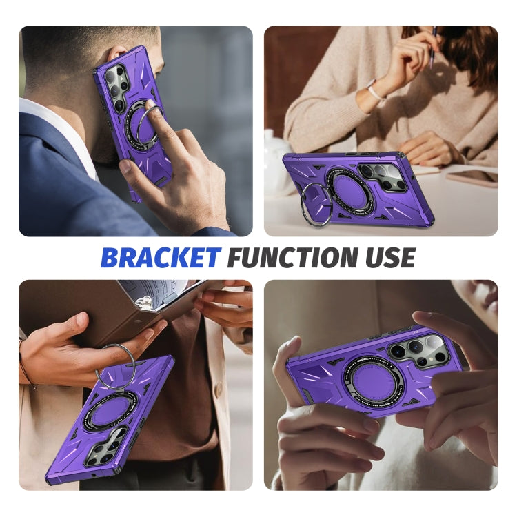For Samsung Galaxy S23+ 5G MagSafe Magnetic Shockproof Phone Case with Ring Holder(Purple) - free shipping - PMC TechLife - Order now!