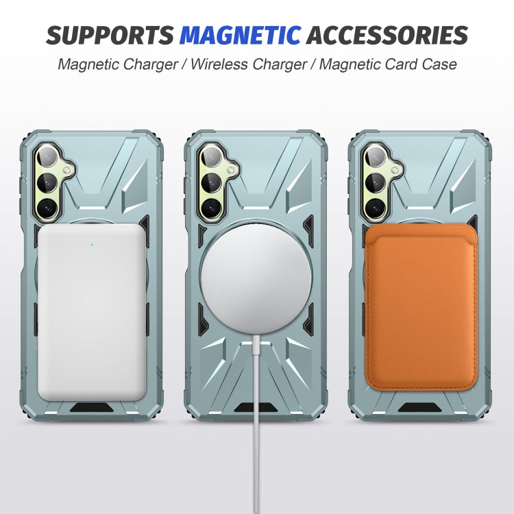 For Samsung Galaxy A54 5G MagSafe Magnetic Shockproof Phone Case with Ring Holder(Green) - Galaxy Phone Cases by PMC TechLife | Online Shopping South Africa | PMC TechLife