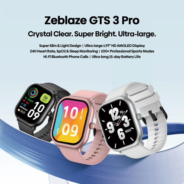 Zeblaze GTS 3 Pro IP68 1.97inch HD Fitness Smart Watch(White) - free shipping - PMC TechLife - Order now!