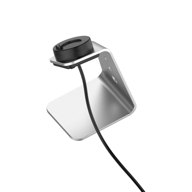 For Venu3 / Venu3S / Vivoactive 5 Portable Metal Charger Holder with Data Function, Right Interface(Silver) - Charger by PMC TechLife | Online Shopping South Africa | PMC TechLife