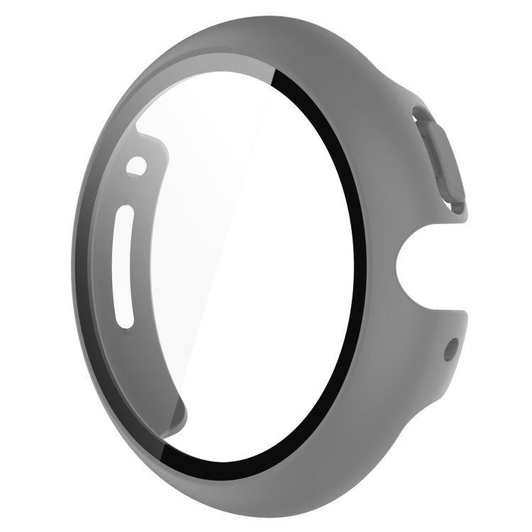For Google Pixel Watch 2 PC + Tempered Film Integrated Watch Protective Case(Grey) - Watch Cases by PMC TechLife | Online Shopping South Africa | PMC TechLife
