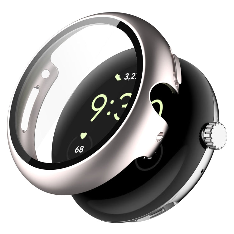 For Google Pixel Watch 2 PC + Tempered Film Integrated Watch Protective Case(Starlight Color) - Watch Cases by PMC TechLife | Online Shopping South Africa | PMC TechLife