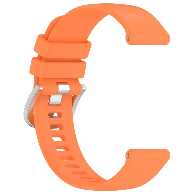 For Garmin Venu 3 Liquid Glossy Silver Buckle Silicone Watch Band(Orange) - Watch Bands by PMC TechLife | Online Shopping South Africa | PMC TechLife