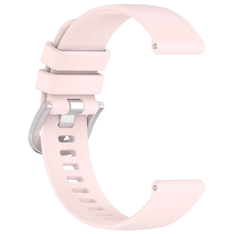 For Garmin Venu 3 Liquid Glossy Silver Buckle Silicone Watch Band(Light Pink) - Watch Bands by PMC TechLife | Online Shopping South Africa | PMC TechLife