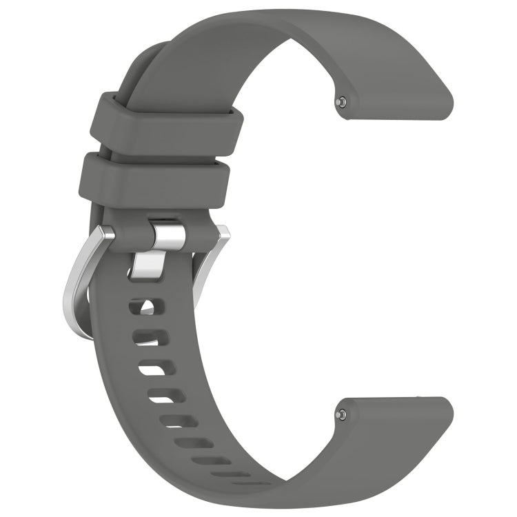 For Garmin Venu 3 Liquid Glossy Silver Buckle Silicone Watch Band(Dark Grey) - Watch Bands by PMC TechLife | Online Shopping South Africa | PMC TechLife