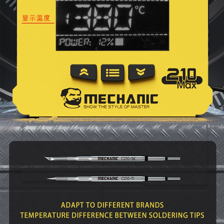 Mechanic 210MAX Dual Station Thermostatic Adjustable Digital Display Soldering Station, Plug:EU - Soldering Iron Set by MECHANIC | Online Shopping South Africa | PMC Jewellery | Buy Now Pay Later Mobicred