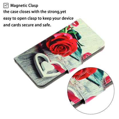 For Xiaomi Redmi 9A 3D Colored Drawing Horizontal Flip PU Leather Case with Holder & Card Slots & Wallet(Red Rose) - Xiaomi Cases by PMC Jewellery | Online Shopping South Africa | PMC Jewellery