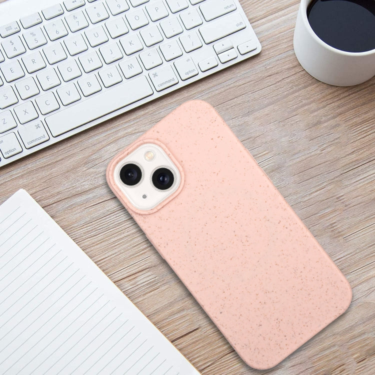 For iPhone 15 Wheat MagSafe Magnetic Straw Material + TPU Phone Case(Pink) - iPhone 15 Cases by PMC TechLife | Online Shopping South Africa | PMC TechLife | Buy Now Pay Later Mobicred