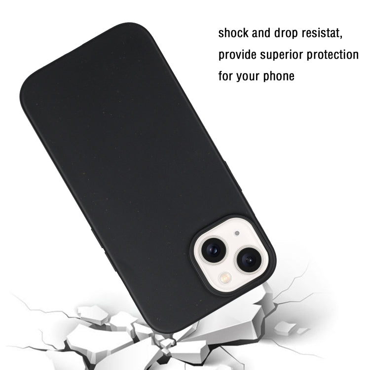 For iPhone 14 Wheat MagSafe Magnetic Straw Material + TPU Phone Case(Black) - iPhone 14 Cases by PMC TechLife | Online Shopping South Africa | PMC TechLife | Buy Now Pay Later Mobicred