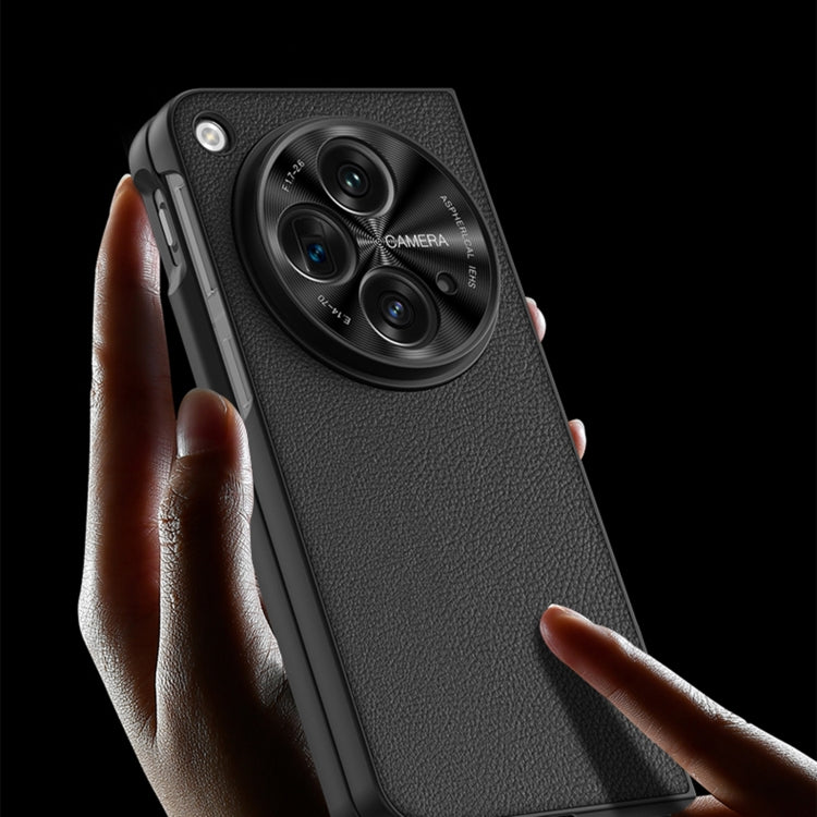 For OPPO Find N3 / OnePlus Open GKK Integrated Ultra-thin Plain Leather Phone Case(Black) - OPPO Cases by GKK | Online Shopping South Africa | PMC TechLife | Buy Now Pay Later Mobicred