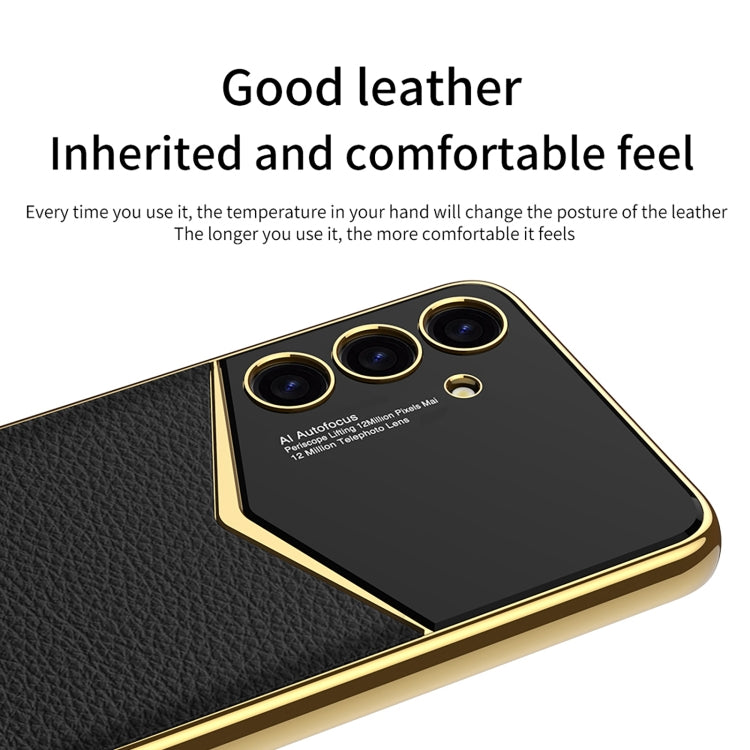 For Samsung Galaxy S24 5G GKK Plating Soft TPU + Leather Full Coverage Phone Case without Pen(White) - Galaxy S24 5G Cases by GKK | Online Shopping South Africa | PMC TechLife | Buy Now Pay Later Mobicred