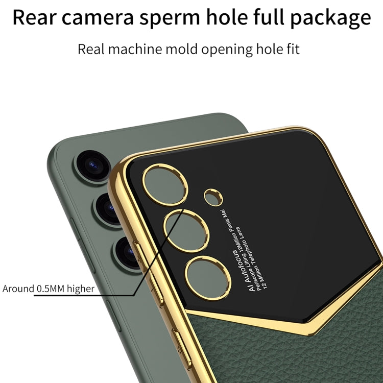 For Samsung Galaxy S24 5G GKK Plating Soft TPU + Leather Full Coverage Phone Case without Pen(White) - Galaxy S24 5G Cases by GKK | Online Shopping South Africa | PMC TechLife | Buy Now Pay Later Mobicred