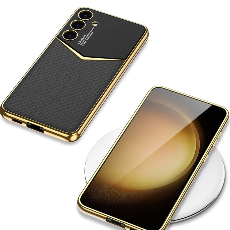 For Samsung Galaxy S24 5G GKK Plating Soft TPU + Leather Full Coverage Phone Case without Pen(White) - Galaxy S24 5G Cases by GKK | Online Shopping South Africa | PMC TechLife | Buy Now Pay Later Mobicred