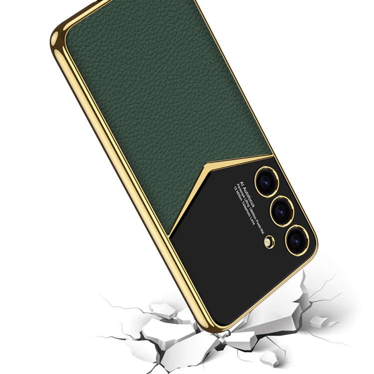 For Samsung Galaxy S24 5G GKK Plating Soft TPU + Leather Full Coverage Phone Case without Pen(White) - Galaxy S24 5G Cases by GKK | Online Shopping South Africa | PMC TechLife | Buy Now Pay Later Mobicred