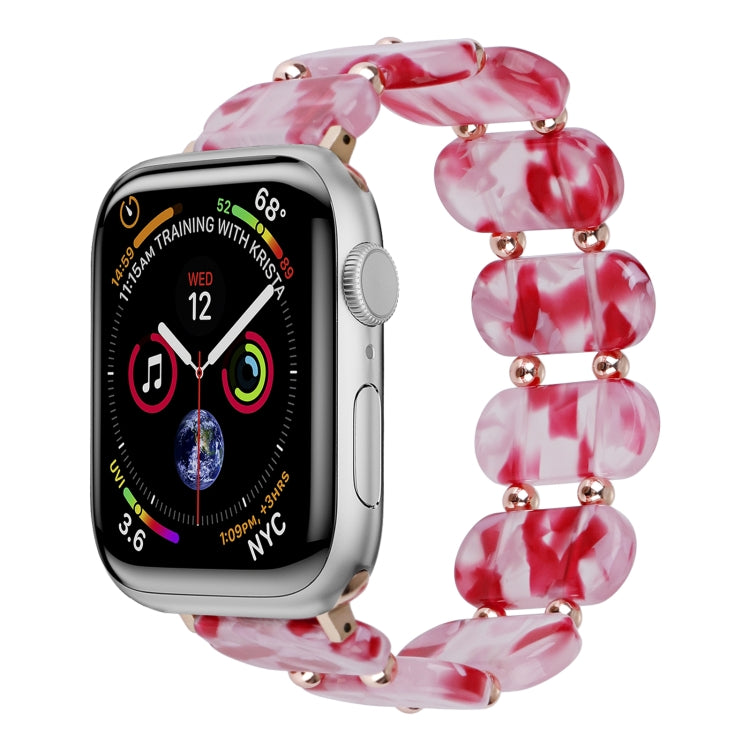 For Apple Watch Series 2 42mm Stretch Resin Watch Band(Peach Red) - free shipping - PMC TechLife - Order now!