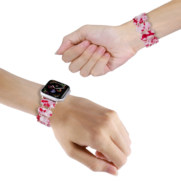 For Apple Watch Series 2 42mm Stretch Resin Watch Band(Peach Red) - free shipping - PMC TechLife - Order now!
