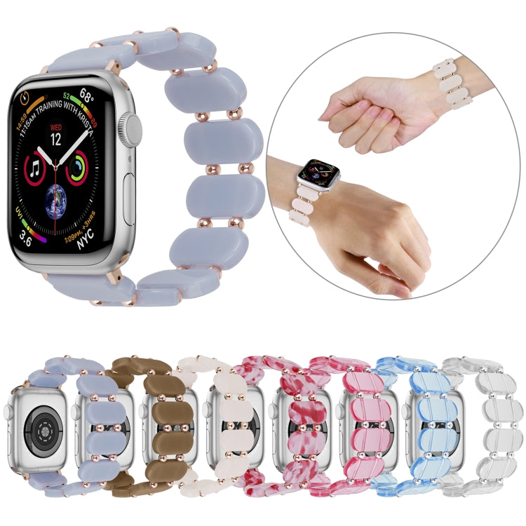 For Apple Watch 42mm Stretch Resin Watch Band(Transparent) - free shipping - PMC TechLife - Order now!