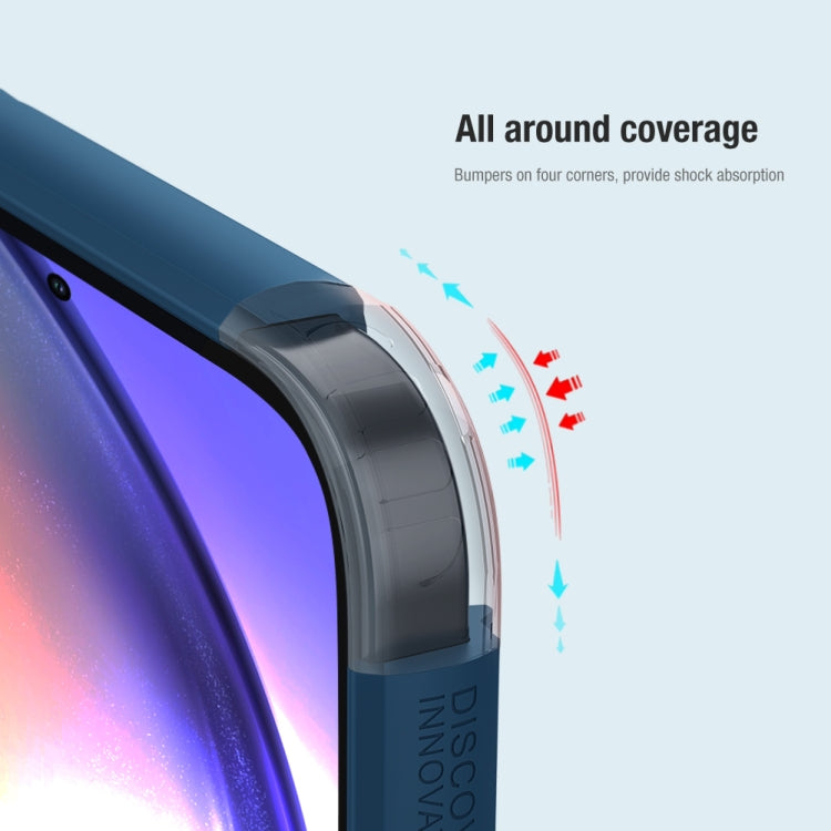 For Samsung Galaxy A55 NILLKIN Frosted Shield Pro PC + TPU Phone Case(Blue) - Galaxy Phone Cases by NILLKIN | Online Shopping South Africa | PMC TechLife | Buy Now Pay Later Mobicred