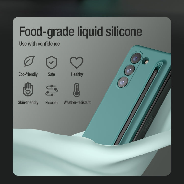 For Samsung Galaxy Z Fold5 NILLKIN Flex Pure PC + Liquid Silicone Phone Case with S Pen(Green) - Galaxy Z Fold5 Cases by NILLKIN | Online Shopping South Africa | PMC TechLife | Buy Now Pay Later Mobicred