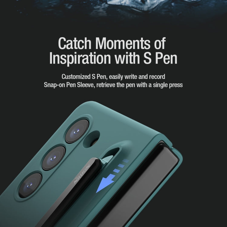 For Samsung Galaxy Z Fold5 NILLKIN Flex Pure PC + Liquid Silicone Phone Case with S Pen(Green) - Galaxy Z Fold5 Cases by NILLKIN | Online Shopping South Africa | PMC TechLife | Buy Now Pay Later Mobicred