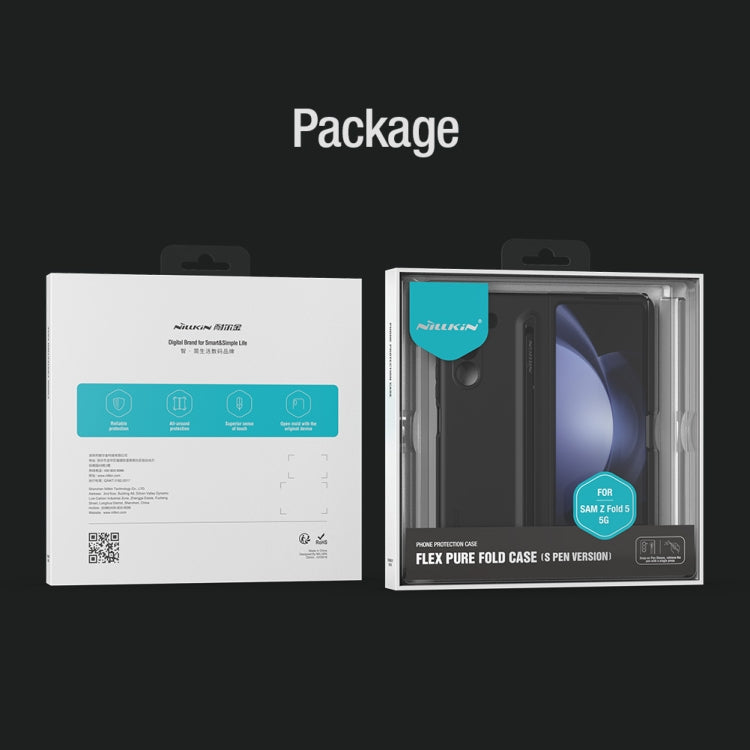 For Samsung Galaxy Z Fold5 NILLKIN Flex Pure PC + Liquid Silicone Phone Case with S Pen(Green) - Galaxy Z Fold5 Cases by NILLKIN | Online Shopping South Africa | PMC TechLife | Buy Now Pay Later Mobicred