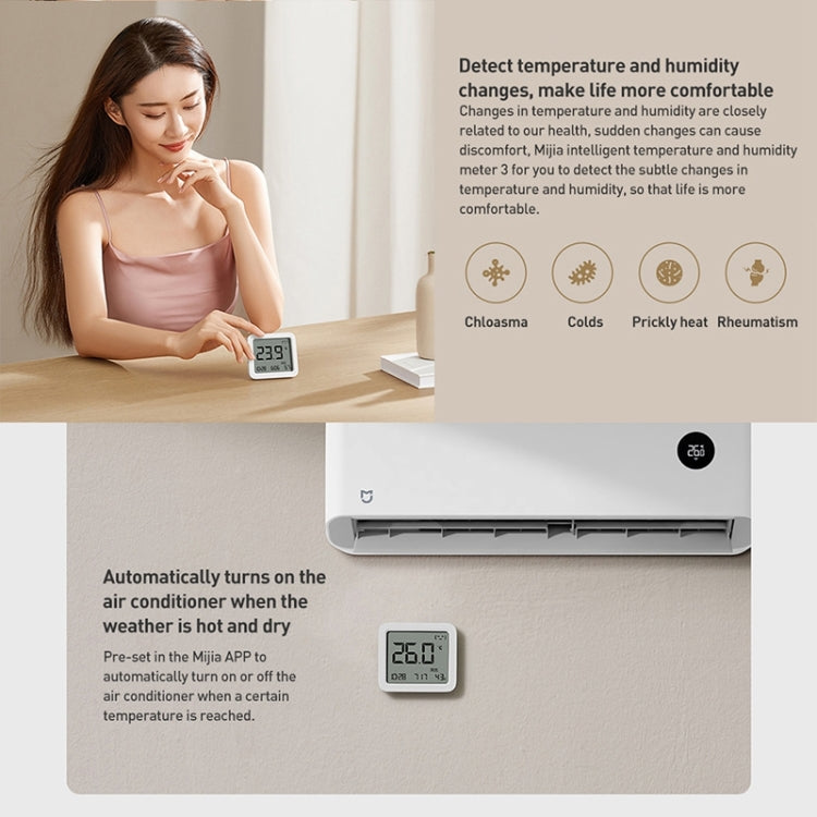 Original Xiaomi Mijia Smart Bluetooth Digital Thermometer Hygrometer 3(White) - Indoor Thermometer by Xiaomi | Online Shopping South Africa | PMC TechLife | Buy Now Pay Later Mobicred