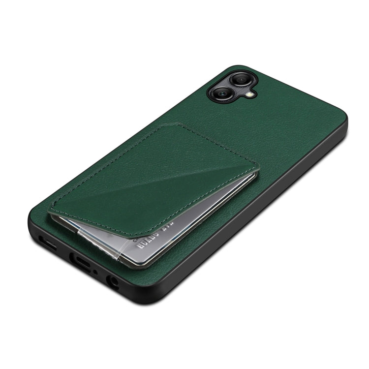 For Samsung Galaxy S23 Ultra 5G Denior Imitation Calf Leather Back Phone Case with Holder(Green) - Galaxy S23 Ultra 5G Cases by Denior | Online Shopping South Africa | PMC Jewellery