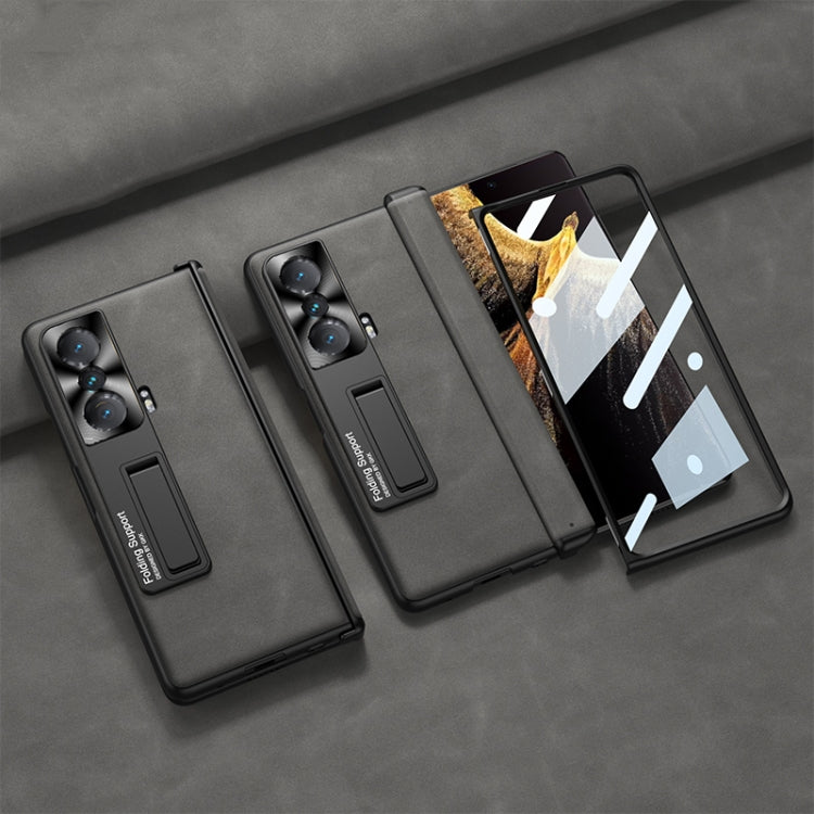 For Honor Magic VS GKK Integrated Frosted Fold Hinge Leather Phone Case with Holder(Grey) - free shipping - PMC TechLife - Order now!