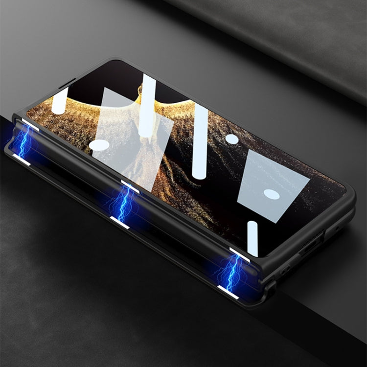 For Honor Magic VS GKK Integrated Frosted Fold Hinge Leather Phone Case with Holder(Grey) - free shipping - PMC TechLife - Order now!