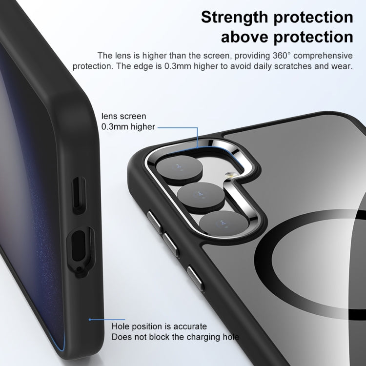 For Samsung Galaxy S24+ 5G MagSafe Anti-fingerprint Highly Transparent PC Phone Case(Blue) - Galaxy S24+ 5G Cases by PMC TechLife | Online Shopping South Africa | PMC TechLife | Buy Now Pay Later Mobicred