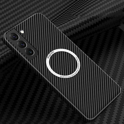 For Samsung Galaxy S24 5G Carbon Fiber Texture MagSafe Magnetic Phone Case(Black) - Galaxy S24 5G Cases by PMC Jewellery | Online Shopping South Africa | PMC Jewellery