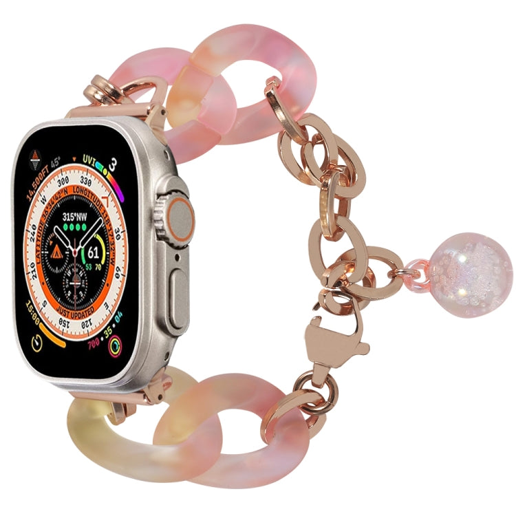 For Apple Watch Ultra 2 49mm Gradient Resin Chain Watch Band(Pink) - free shipping - PMC TechLife - Order now!