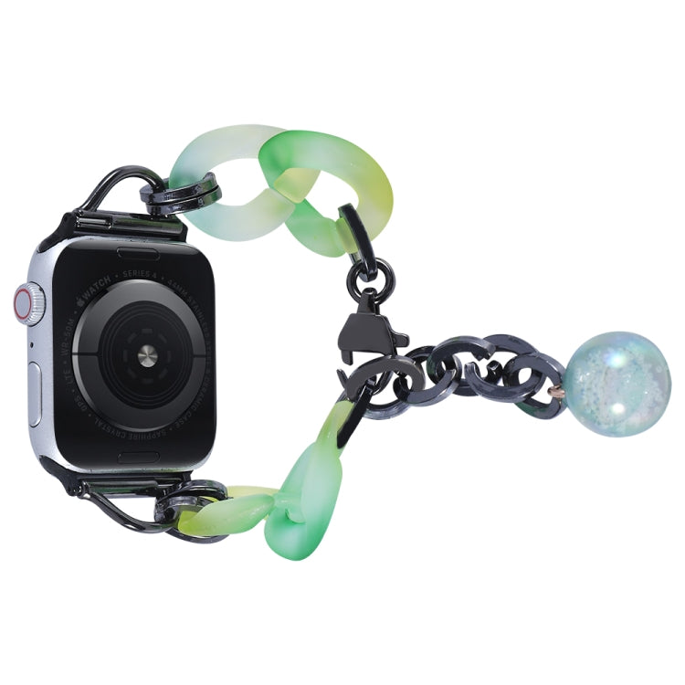 For Apple Watch Ultra 2 49mm Gradient Resin Chain Watch Band(Green) - Watch Bands by PMC TechLife | Online Shopping South Africa | PMC TechLife | Buy Now Pay Later Mobicred