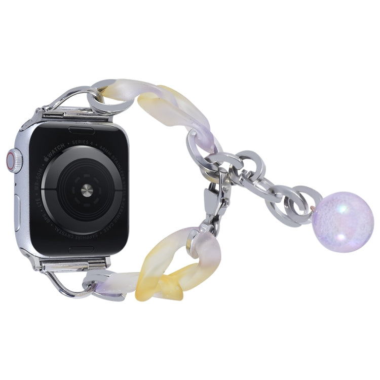 For Apple Watch SE 40mm Gradient Resin Chain Watch Band(Purple) - free shipping - PMC TechLife - Order now!