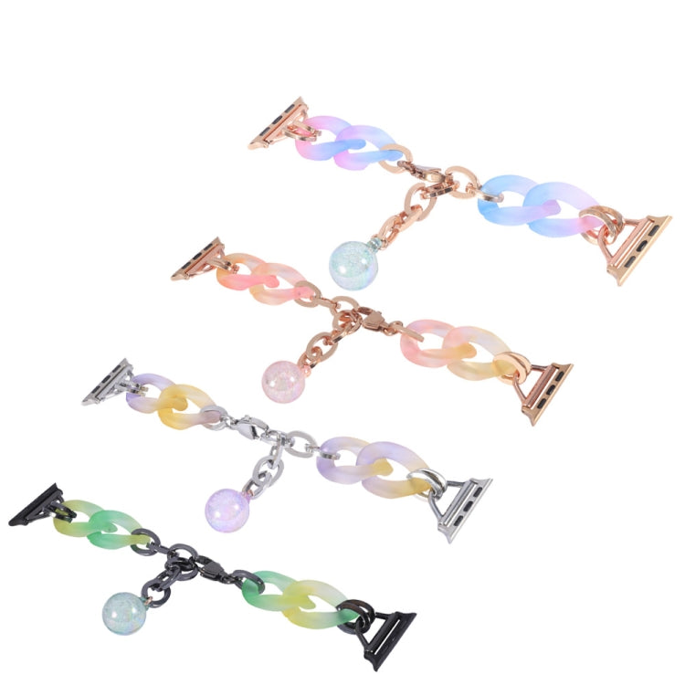 For Apple Watch Ultra 2 49mm Gradient Resin Chain Watch Band(Pink) - free shipping - PMC TechLife - Order now!